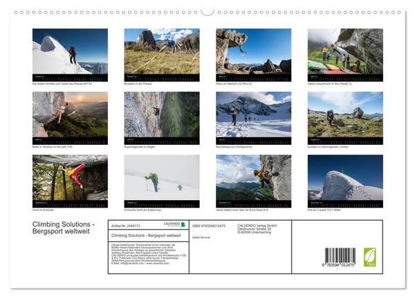 Produktbild: Climbing Solutions - Bergsport weltweit (hochwertiger Premium Wandkalender 2027 DIN A2 quer), Kunstdruck in Hochglanz