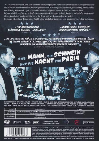 Produktbild: Zwei Mann, ein Schwein und die Nacht von Paris