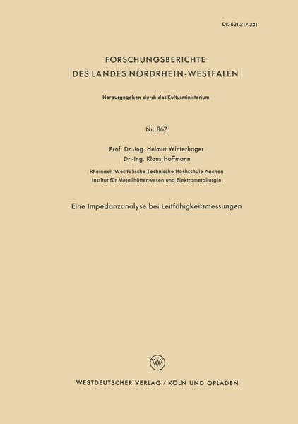 Produktbild: Eine Impedanzanalyse bei Leitf&auml;higkeitsmessungen