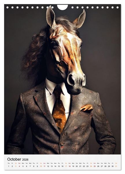 Produktbild: Stylish Horses (Wall Calendar 2026 DIN A4 portrait), CALVENDO 12 Month Wall Calendar