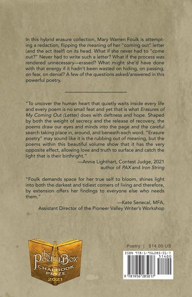 Produktbild: Erasures of My Coming Out (Letter)