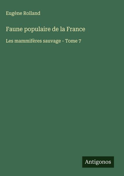 Produktbild: Faune populaire de la France
