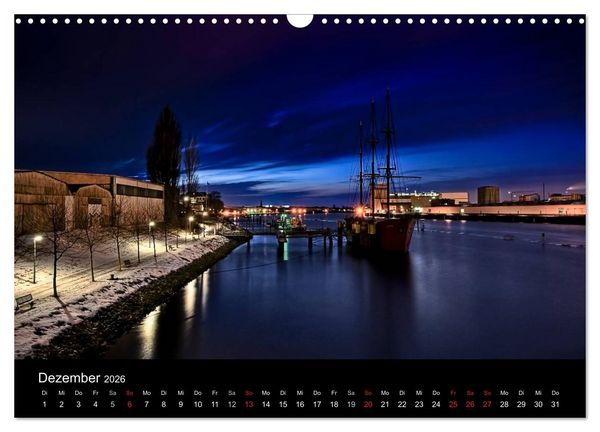 Produktbild: Bremen bei Nacht (Wandkalender 2026 DIN A3 quer), CALVENDO Monatskalender
