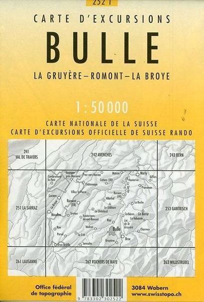 Produktbild: Swisstopo 1 : 50 000 Bulle