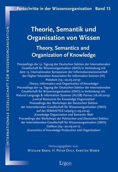 Produktbild: Theorie, Semantik und Organisation von Wissen