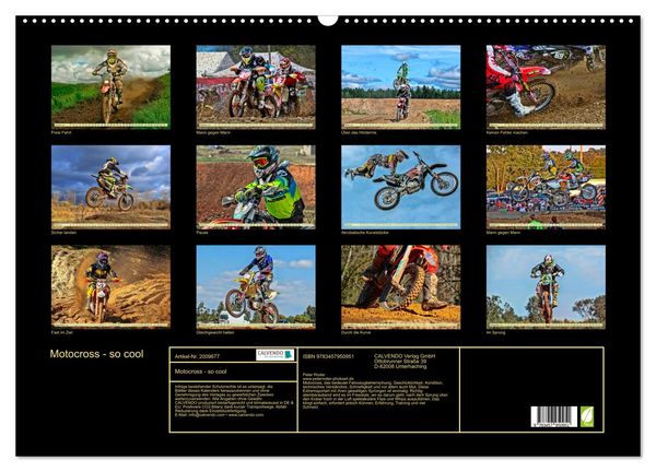 Produktbild: Motocross - so cool (Wandkalender 2026 DIN A2 quer), CALVENDO Monatskalender
