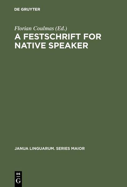 Produktbild: A Festschrift for Native Speaker