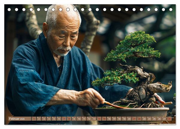 Produktbild: Bonsai meditativ (Tischkalender 2026 DIN A5 quer), CALVENDO Monatskalender