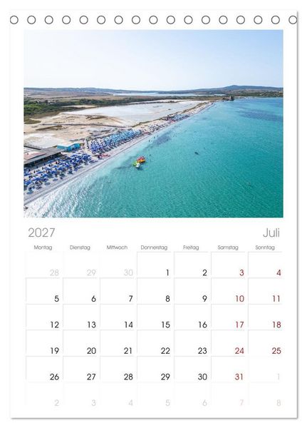Produktbild: Tischplaner 2027 - Sardinien. Sch&ouml;ne Landschaften und bunte St&auml;dte. (A5 Tischkalender zum Aufstellen) CALVENDO
