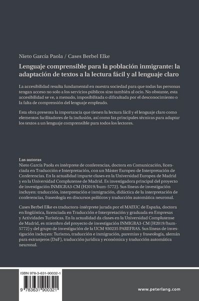 Produktbild: Lenguaje comprensible para la poblaci&oacute;n inmigrante: la adaptaci&oacute;n de textos a la lectura f&aacute;cil y al lenguaje claro