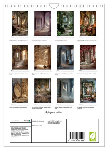 Produktbild: Spiegelschatten (Wandkalender 2026 DIN A4 hoch), CALVENDO Monatskalender
