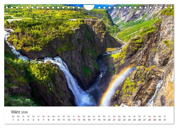 Produktbild: Wasserf&auml;lle in Norwegen (Wandkalender 2026 DIN A4 quer), CALVENDO Monatskalender