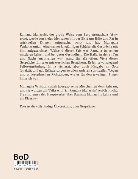 Produktbild: Gespr&auml;che mit Ramana Maharshi