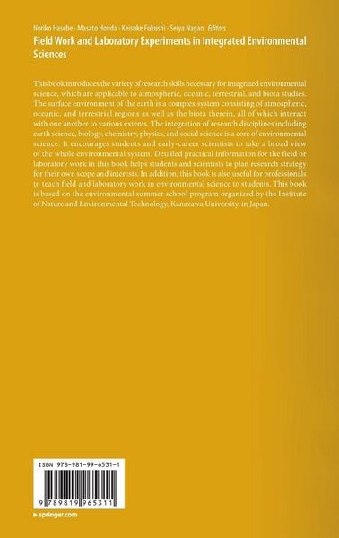Produktbild: Field Work and Laboratory Experiments in Integrated Environmental Sciences