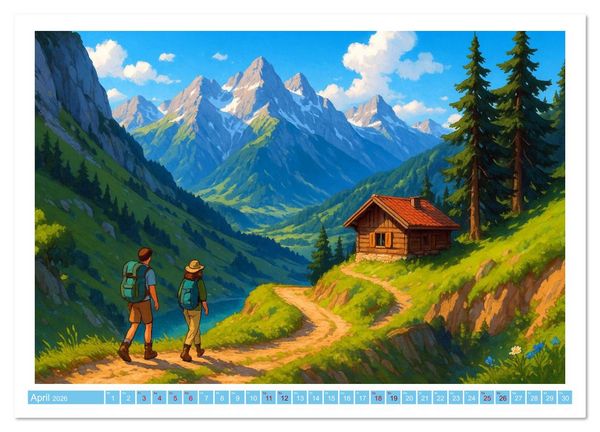 Produktbild: Wo Heidi gern gewesen w&auml;re (Wandkalender 2026 DIN A4 quer), CALVENDO Monatskalender
