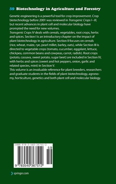 Produktbild: Transgenic Crops IV