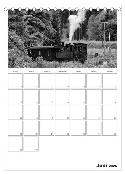 Produktbild: Unter Dampf. Eisenbahnromantik im Harz (Tischkalender 2026 DIN A5 hoch), CALVENDO Monatskalender