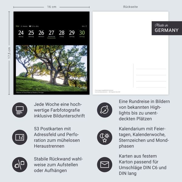 Produktbild: GEO Magische Natur Postkartenkalender 2027 - Wochenkalender mit 53 Postkarten