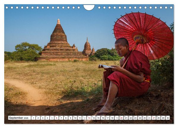 Produktbild: WUNDERVOLLES BAGAN (Wandkalender 2026 DIN A4 quer), CALVENDO Monatskalender