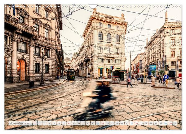 Produktbild: Italienisches Stadtgefl&uuml;ster, Rom - Mailand - Florenz (Wandkalender 2026 DIN A3 quer), CALVENDO Monatskalender