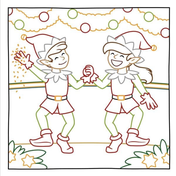 Produktbild: Zauberpapier Malbuch Weihnachten: Die Wichtel sind los