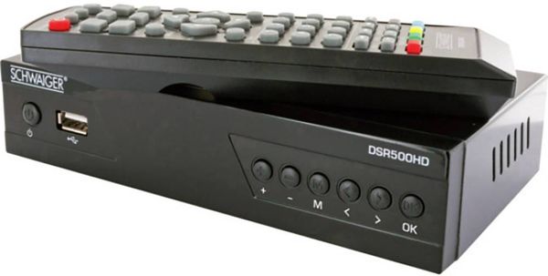 Produktbild: Schwaiger DSR500HD HD-SAT-Receiver Front-USB Anzahl Tuner: 1