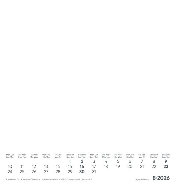 Produktbild: Kreativ-Kalender weiß 2026 - 21x22 cm - Foto, Malen, Basteln - datiert - Kreativkalender - Foto-Kalender - Alpha Edition