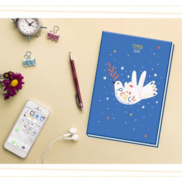 Produktbild: Tr&ouml;tsch Sch&uuml;lerkalender Specials mit Wattierung Peace 23/24