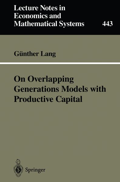 Produktbild: On Overlapping Generations Models with Productive Capital