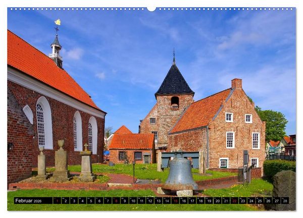 Produktbild: Kirchen in Ostfriesland (hochwertiger Premium Wandkalender 2026 DIN A2 quer), Kunstdruck in Hochglanz