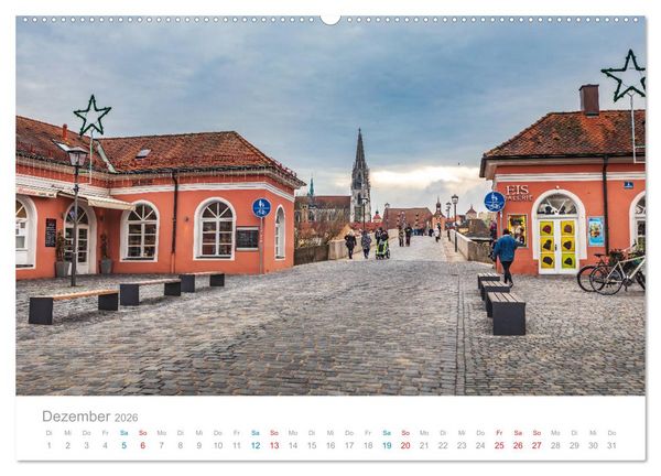 Produktbild: Regensburg - Welterbestadt an der Donau (hochwertiger Premium Wandkalender 2026 DIN A2 quer), Kunstdruck in Hochglanz