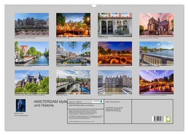 Produktbild: AMSTERDAM Idylle und Historie (Wandkalender 2026 DIN A2 quer), CALVENDO Monatskalender