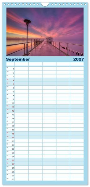 Produktbild: Familienplaner 2027 - Bodensee-Stimmungen mit 5 Spalten (Wandkalender, 21 x 45 cm) CALVENDO