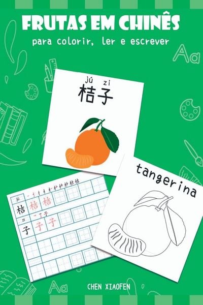 Produktbild: Frutas Em Chin&ecirc;s Para Colorir, Ler E Escrever