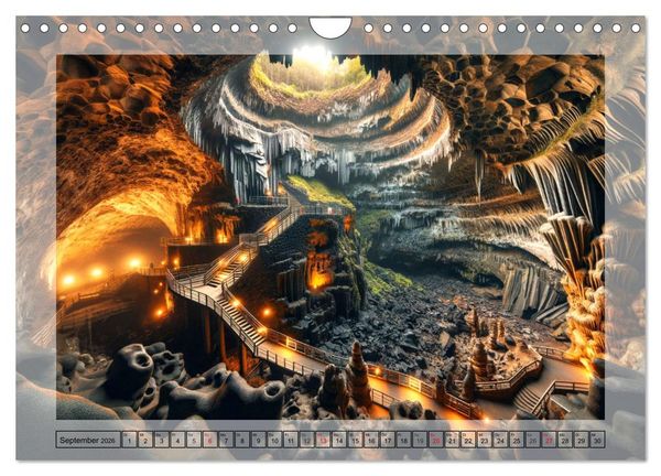 Produktbild: Faszinierende Welt: Eine Reise mit der K&uuml;nstlichen Intelligenz an Magische Orte (Wandkalender 2026 DIN A4 quer), CALVENDO Monatskalender