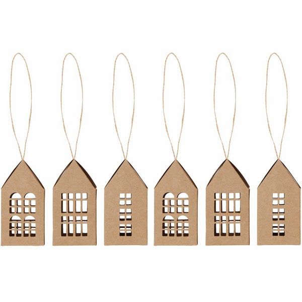 Produktbild: Adventskalender Papph&auml;user,24 Stk., 9x4,5x4,5cm, MIX