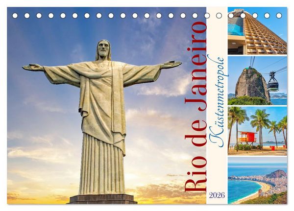 Produktbild: Rio de Janeiro - K&uuml;stenmetropole (Tischkalender 2026 DIN A5 quer), CALVENDO Monatskalender