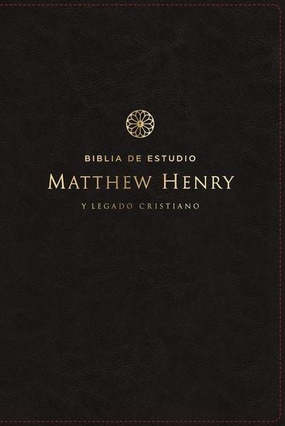 Produktbild: RVR, Biblia de estudio Matthew Henry y legado cristiano, Leathersoft, Negro, Interior a dos colores, Comfort Print