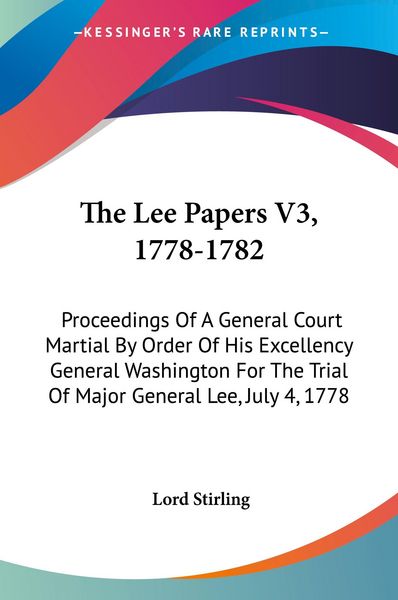Produktbild: The Lee Papers V3, 1778-1782