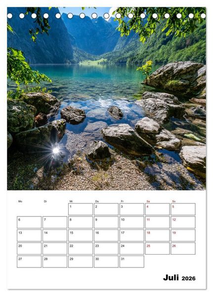 Produktbild: Mein Berchtesgadener Land (Tischkalender 2026 DIN A5 hoch), CALVENDO Monatskalender