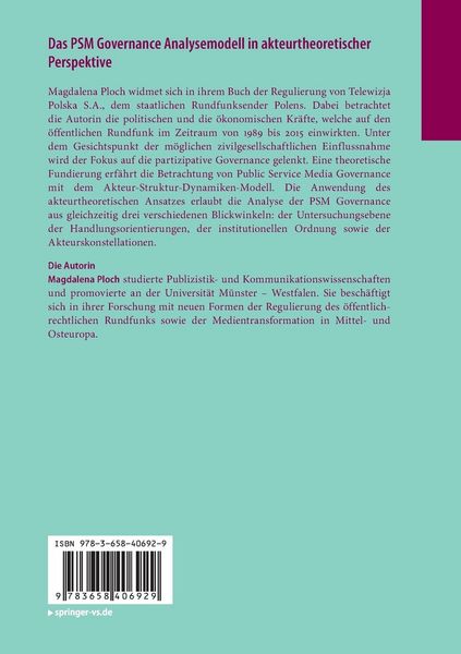 Produktbild: Das PSM Governance Analysemodell in akteurtheoretischer Perspektive