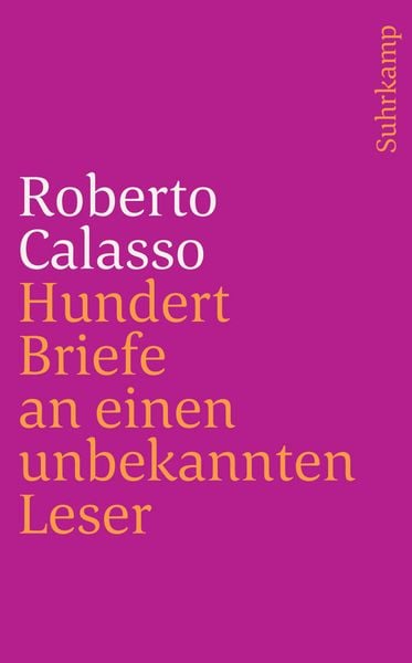 Produktbild: Hundert Briefe an einen unbekannten Leser