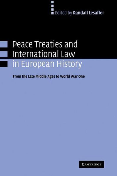 Produktbild: Peace Treaties and International Law in European History