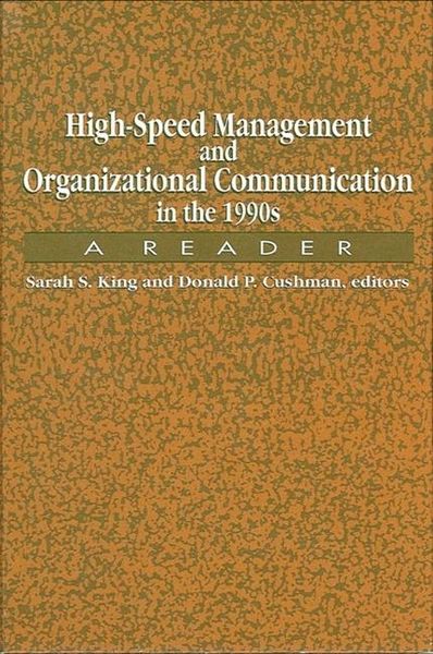 Produktbild: High-Speed Management and Organizational Communication in the 1990s