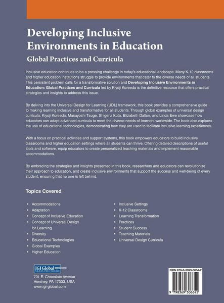 Produktbild: Developing Inclusive Environments in Education