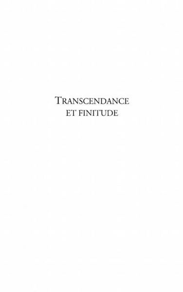 Produktbild: Transcendance et finiture