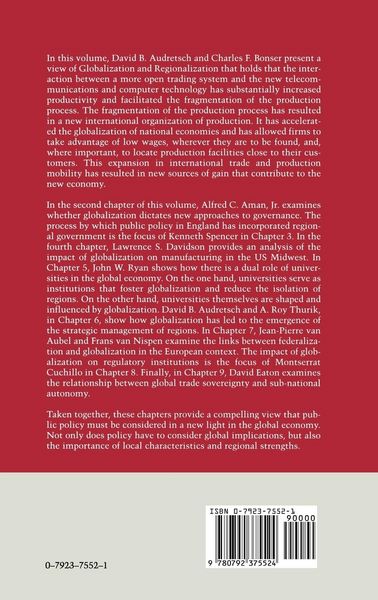 Produktbild: Globalization and Regionalization