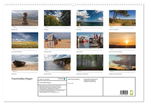 Produktbild: Traumhaftes R&uuml;gen (Wandkalender 2026 DIN A2 quer), CALVENDO Monatskalender