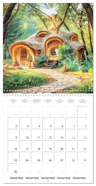 Produktbild: Cabanes f&eacute;eriques (Calendrier mural carr&eacute; 2026 30x30 cm) Calendrier double avec une page pour vos prises de notes