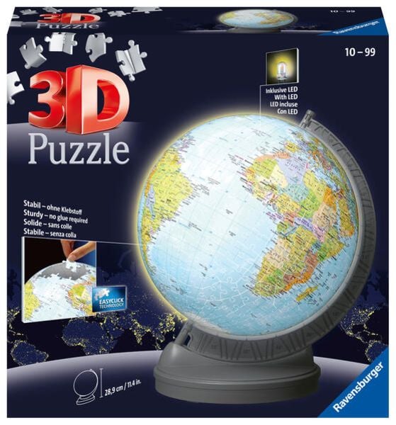 3D Puzzle Globus mit Licht